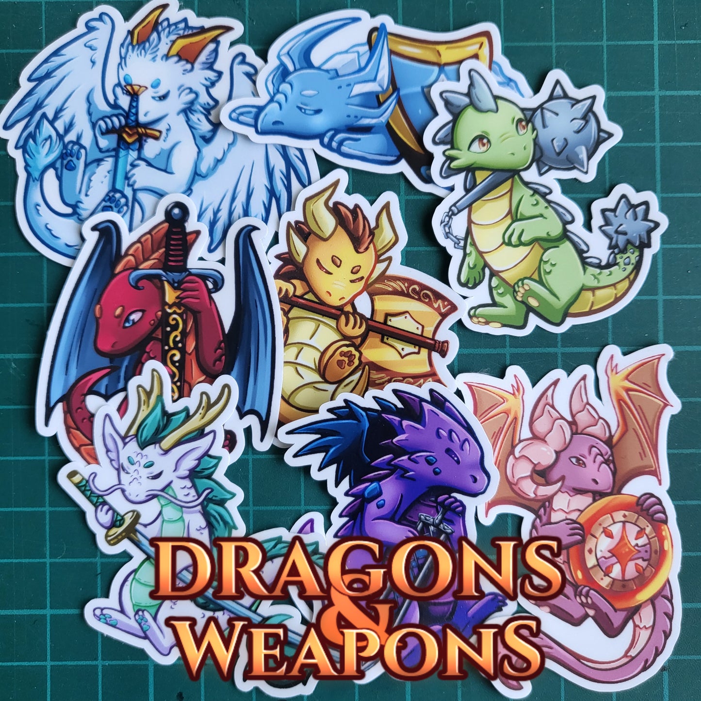 Dragons & Weapons - Stickers