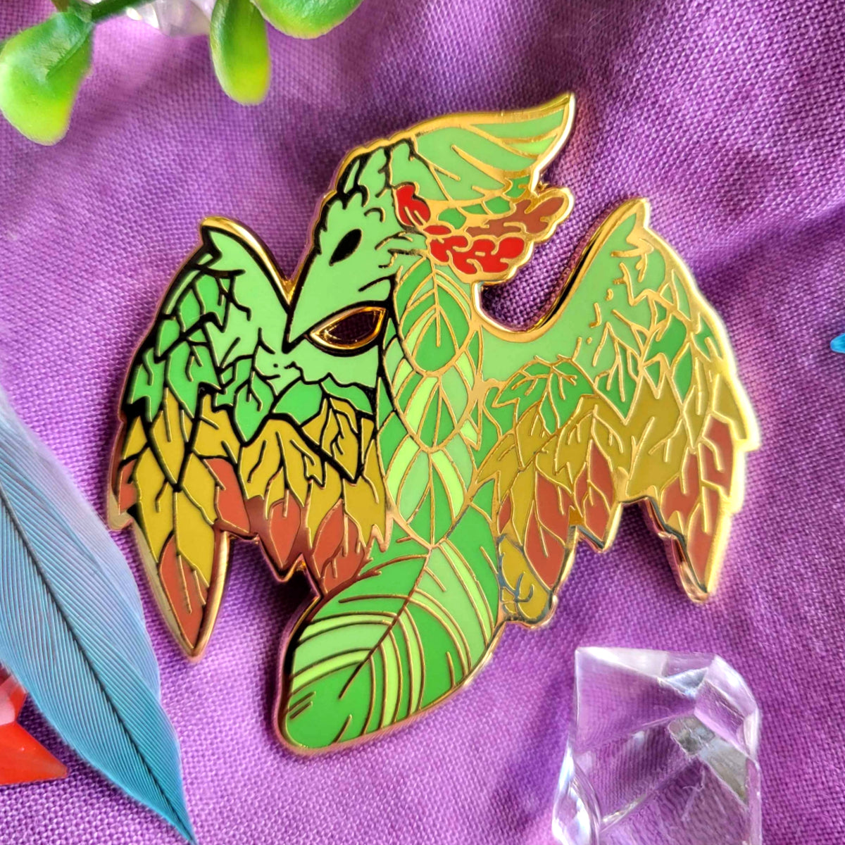 Feathery Elementals - Nature - Enamel Pin