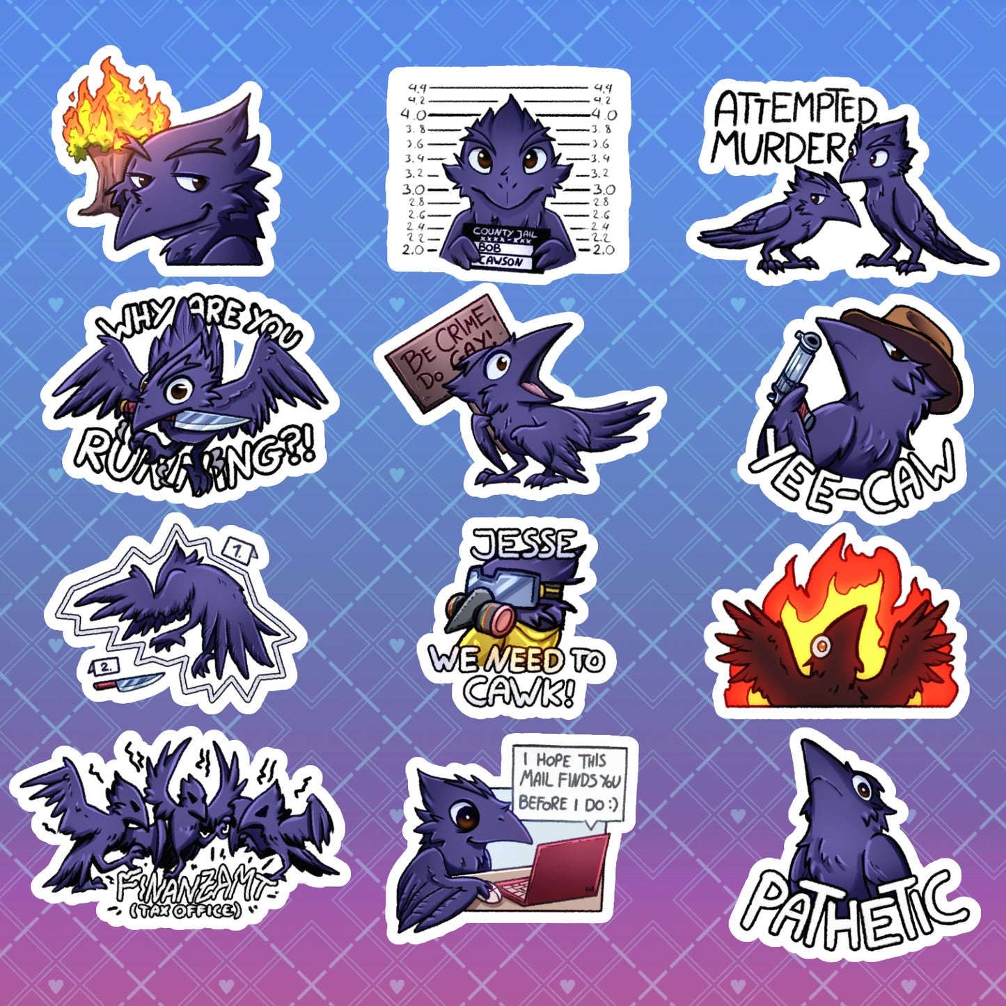 Crime Crows - Gacha sticker pack