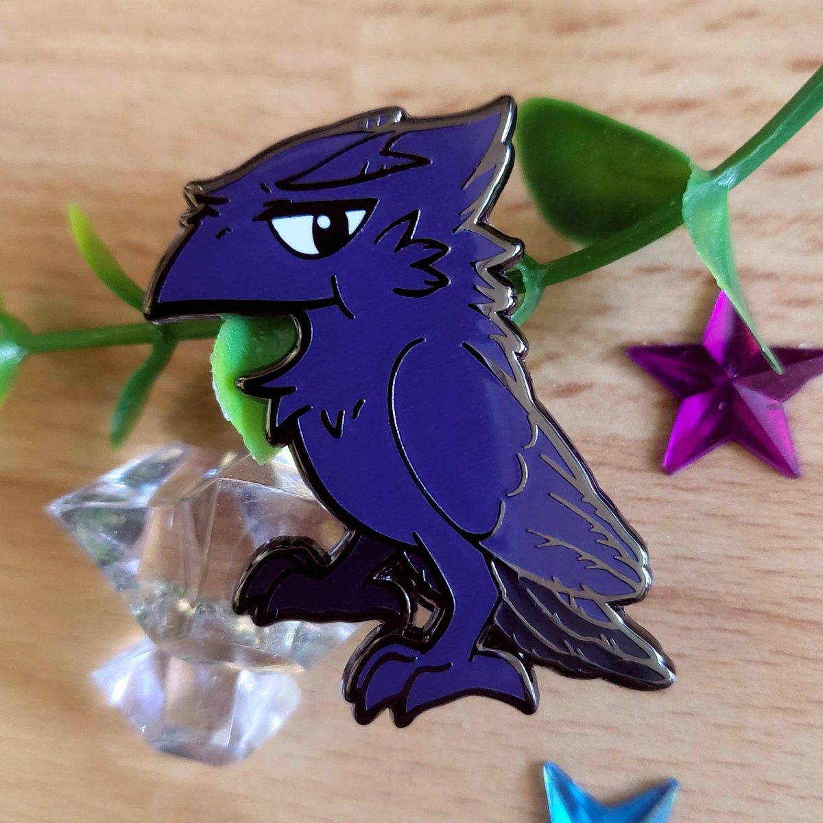 Crowfully Menacing - Grumpy - Enamel Pin
