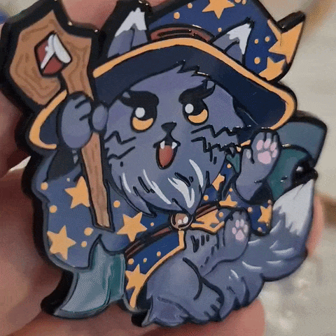 Meows & Magic - The Meowzard - Enamel Pin