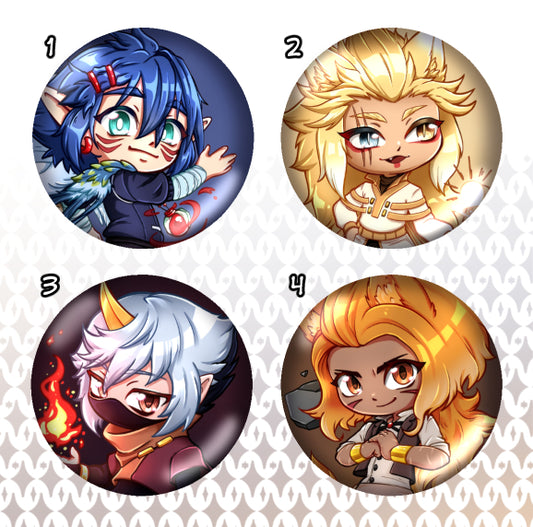 Crown Chibi Buttons (38mm)
