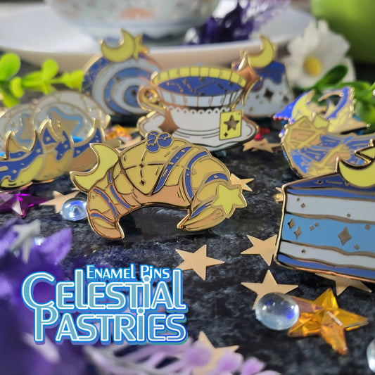 Celestial Pastries - Spaceberry Croissant - Enamel Pin