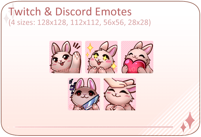 BUN EMOTES Set | Twitch | Discord | YouTube | Streaming |