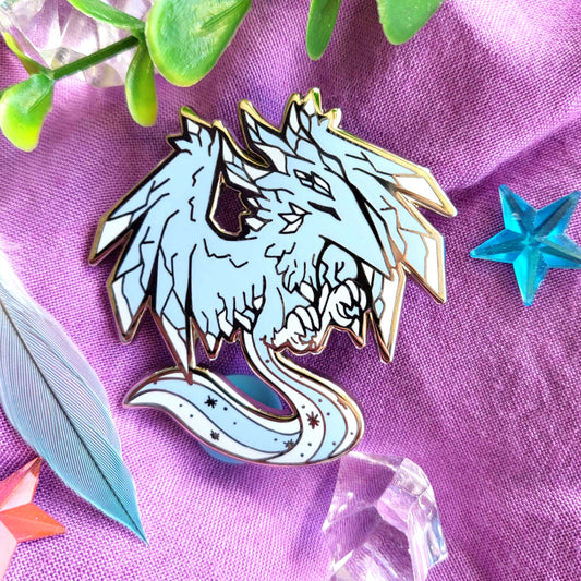 Feathery Elementals - Ice - Enamel Pin