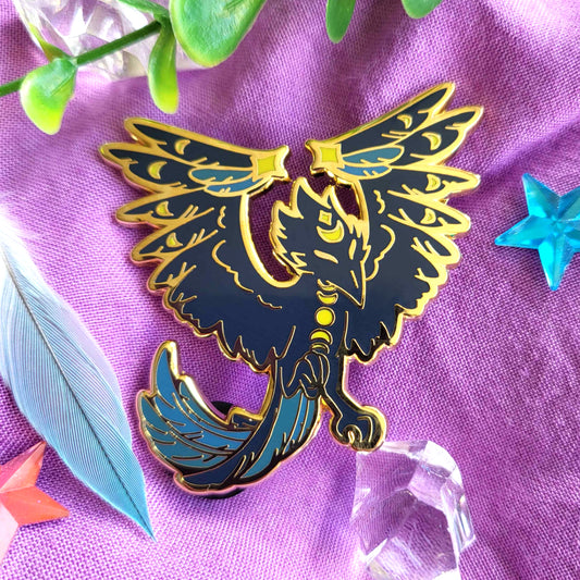 Feathery Elementals - Darkness - Enamel Pin