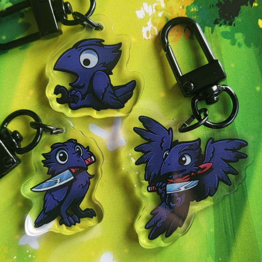 Depressed Crow - Acrylic Charm