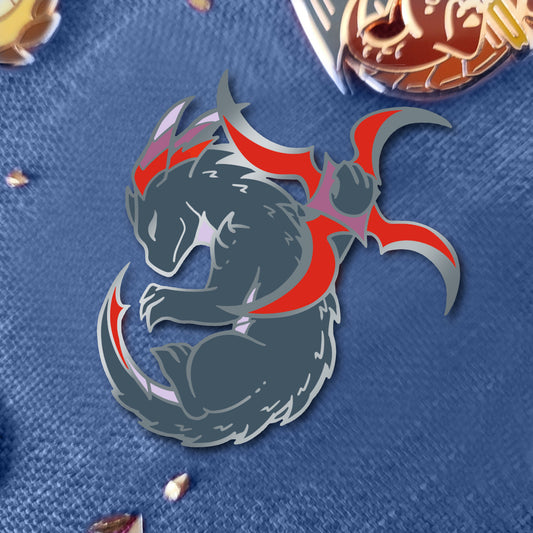 Dragon with a weapon - Enamel Pin