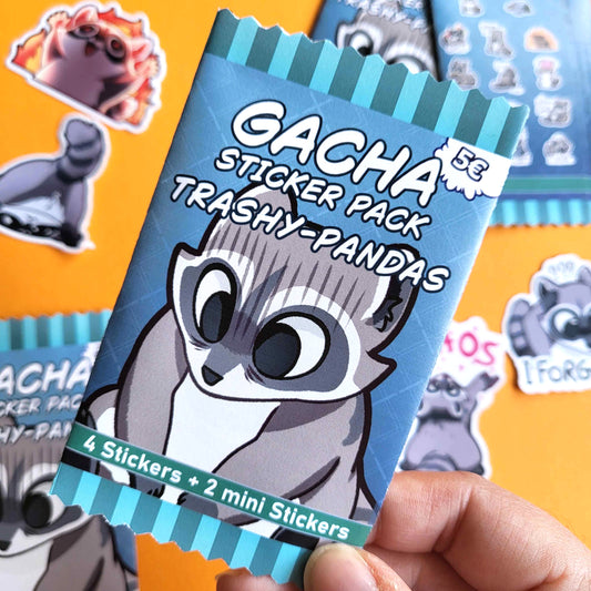 Trashy Pandas - GACHA Stickerpack