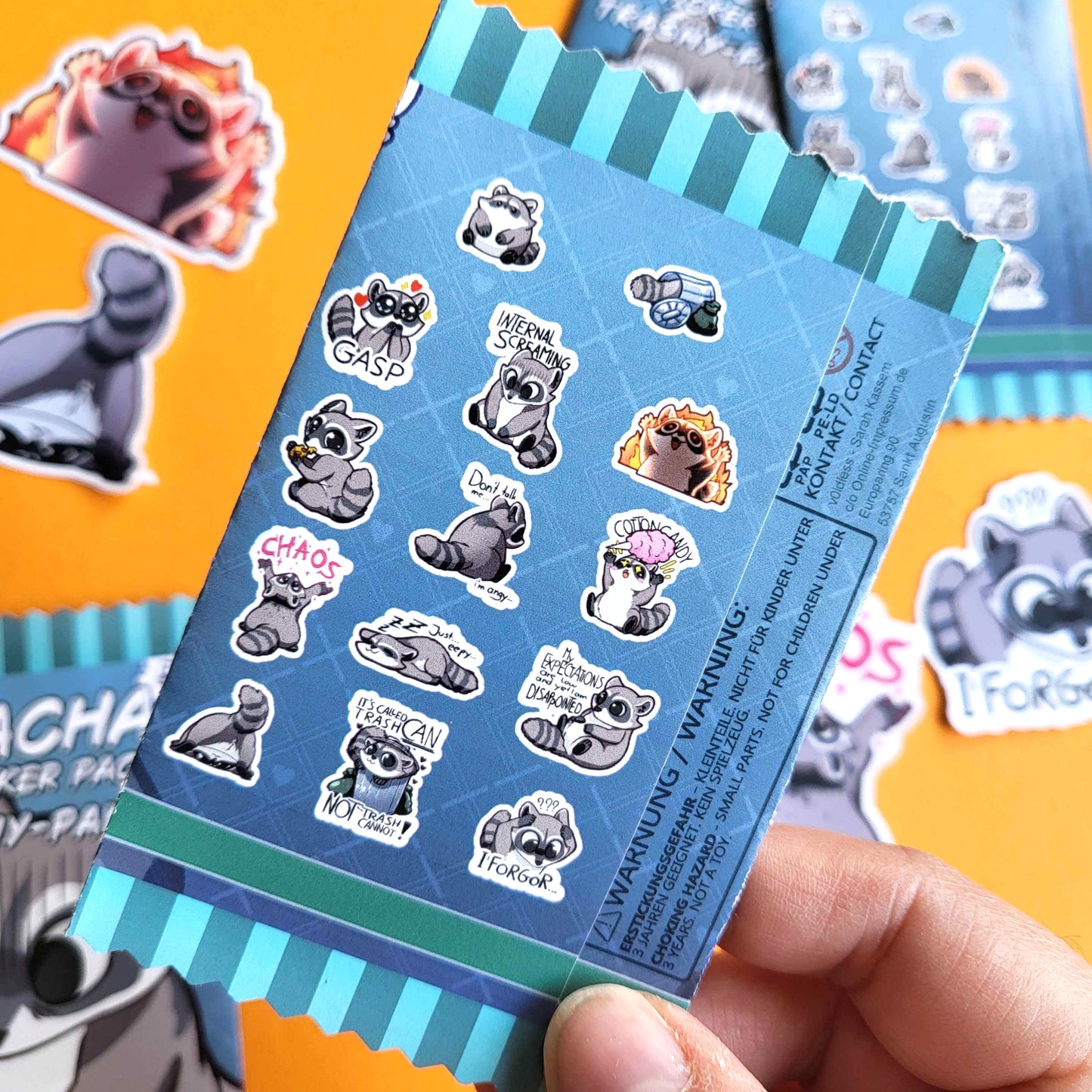 Trashy Pandas - GACHA Stickerpack