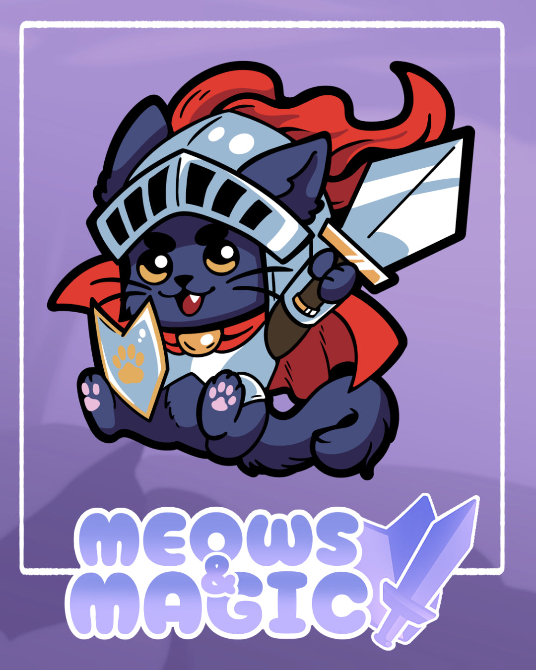 Meows & Magic - The Knyaight - Enamel Pin (PRE-Order)
