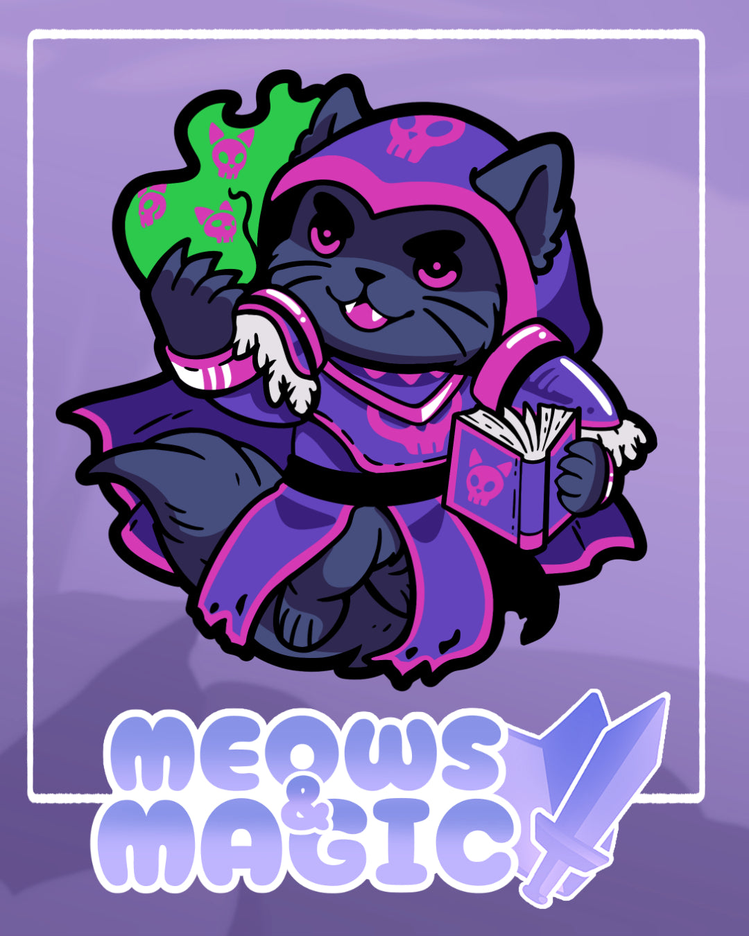 Meows & Magic - The Necromaunzer - Enamel Pin (PRE-Order)