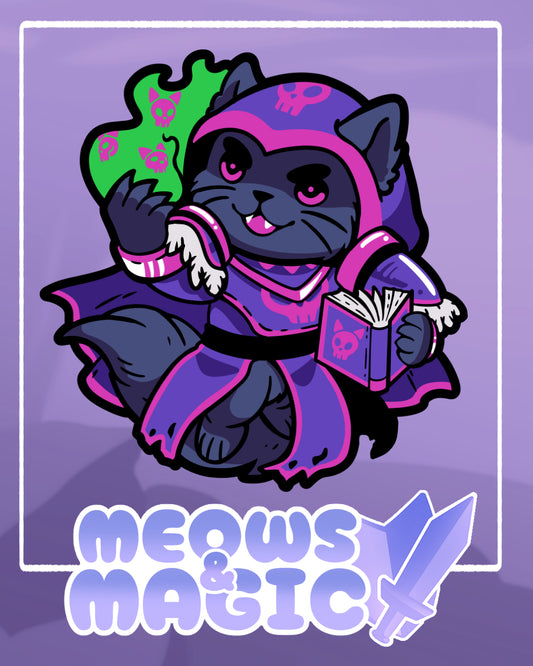 Meows & Magic - The Necromaunzer - Enamel Pin (PRE-Order)
