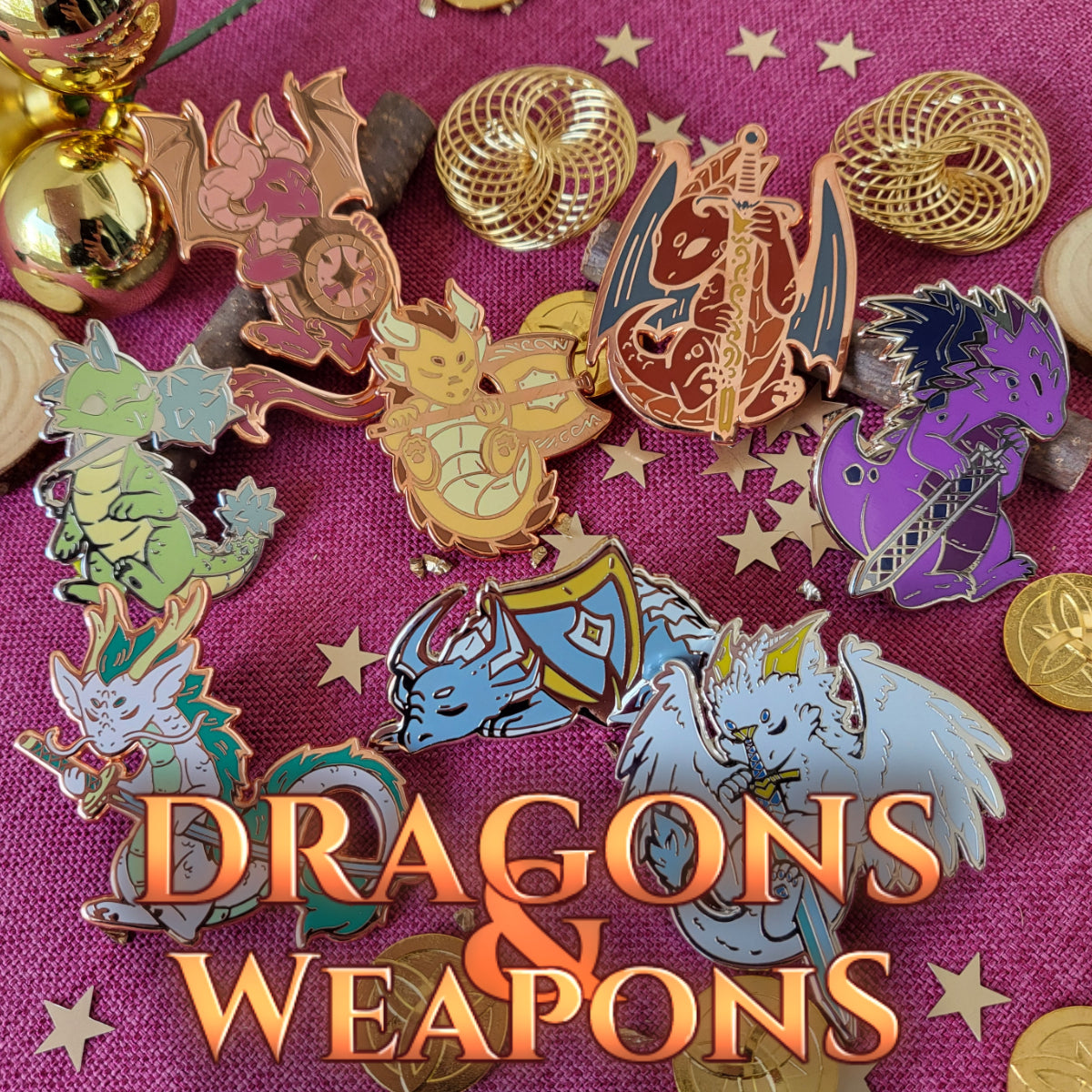 Dragons & Weapons - The Treacherous - Enamel Pin
