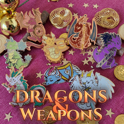 Dragons & Weapons - The Treacherous - Enamel Pin