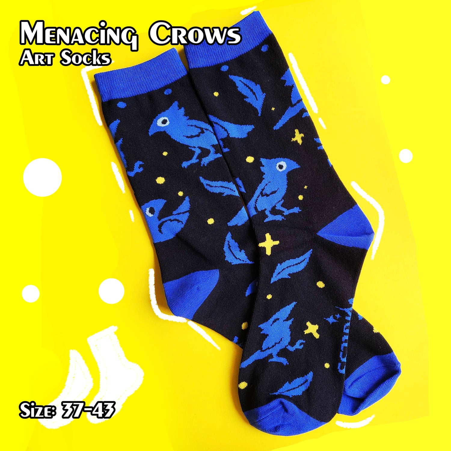 Menacing Crows - Art Socks