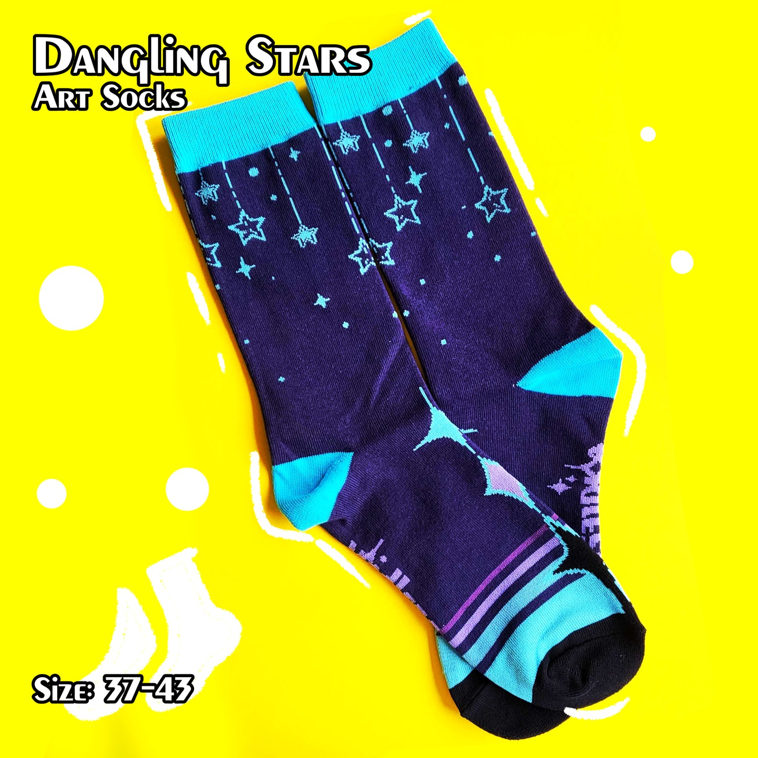 Dangling Stars - Art Socks