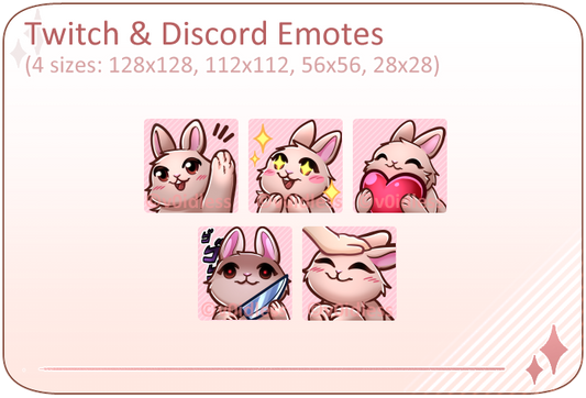 BUN EMOTES Set | Twitch | Discord | YouTube | Streaming |