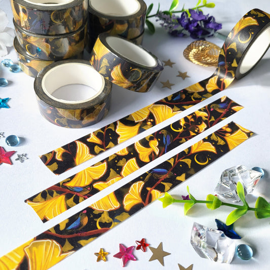 Ginkgos &amp; Birbs - Washi Tape
